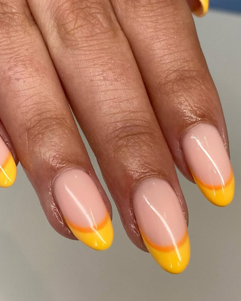 Marigold French Nails