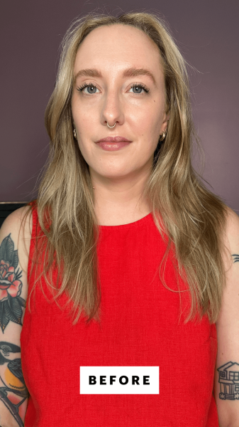 Image may contain Blonde Hair Person Adult Face Head Photography Portrait Skin Body Part Neck and Hairdresser